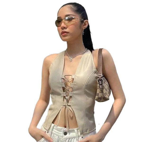 europe and the united states 2021 spring and summer explosive women's tied rope sleeveless slim vest amazon foreign trade wholesale wom, White
europe and the united states 2021 spring and summer explosive women's tied rope sleeveless slim vest amazon foreign trade wholesale wom, White