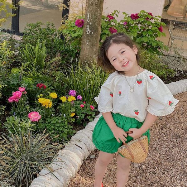 clothing sets children set girl's suit summer 2022 korean girls' two piece clothes embroidered doll shirt bread shortsclothing, White
clothing sets children set girl's suit summer 2022 korean girls' two piece clothes embroidered doll shirt bread shortsclothing, White