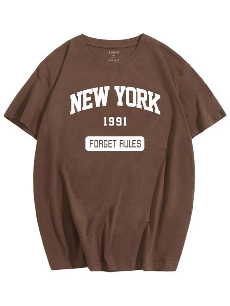 men letter graphic tee 37kq#, White;black 
men letter graphic tee 37kq#, White;black