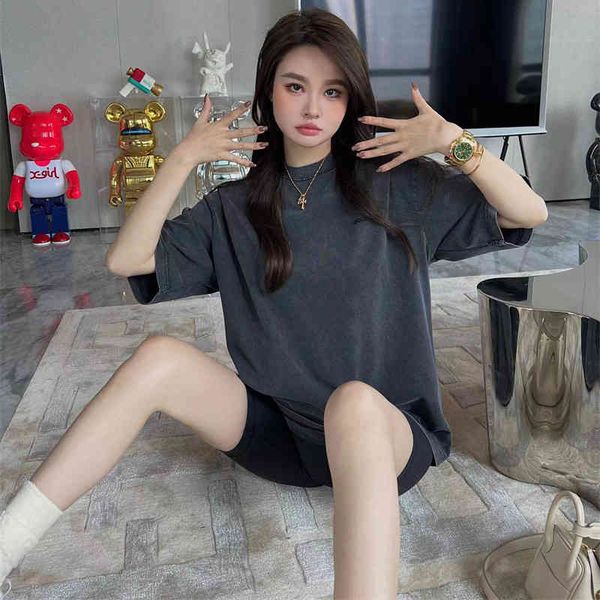 2022 spring and summer new paris washing old letters men's women's fashion br short sleeve large loose t-shirt, White;black
2022 spring and summer new paris washing old letters men's women's fashion br short sleeve large loose t-shirt, White;black
