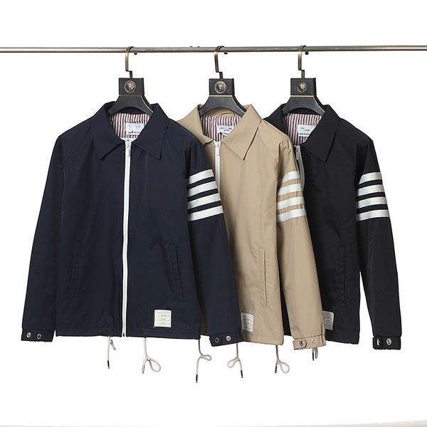 men's jacket classic striped casual outdoor windproof waterproof long sleeve coat, Black;brown
men's jacket classic striped casual outdoor windproof waterproof long sleeve coat, Black;brown