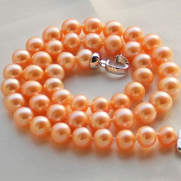 luxury jewelry collection natural pearl necklace pure pink 10-11mm round bright genuine send mom gift, Silver
luxury jewelry collection natural pearl necklace pure pink 10-11mm round bright genuine send mom gift, Silver