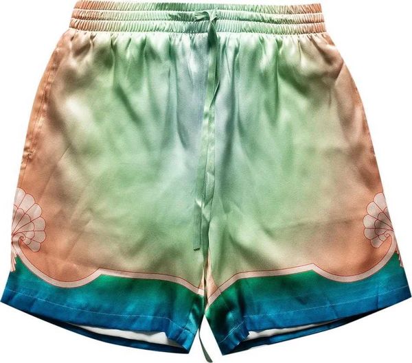 men's shorts casablanca 22ss sicilian style gradual change silk men's and women's fashion couple hawaiian casual shorts, White;black
men's shorts casablanca 22ss sicilian style gradual change silk men's and women's fashion couple hawaiian casual shorts, White;black