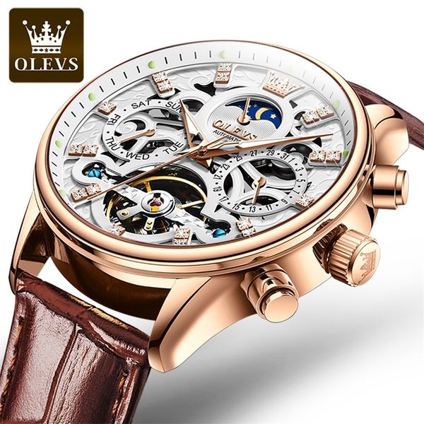 olevs watches for men automatic mechanical watch waterproof hollow out noctiucent skeleton automatic wind up male wristwatch 220618, Slivery;brown
olevs watches for men automatic mechanical watch waterproof hollow out noctiucent skeleton automatic wind up male wristwatch 220618, Slivery;brown