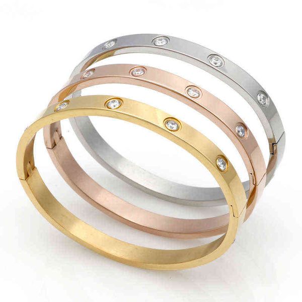 stainless steel ten diamond vacuum plating 18k gold bracelet korean couple men and women buckle love bracelet eternal ringrjts, Black
stainless steel ten diamond vacuum plating 18k gold bracelet korean couple men and women buckle love bracelet eternal ringrjts, Black
