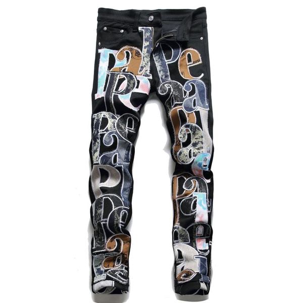 men's jeans embroidery letter patchwork mens skinny black hip hop men 2022 spring fashion hommes pant graphic, Blue
men's jeans embroidery letter patchwork mens skinny black hip hop men 2022 spring fashion hommes pant graphic, Blue