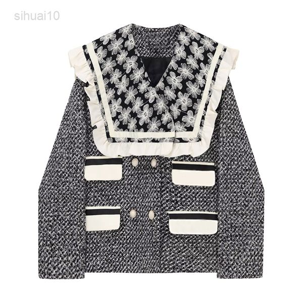 navy collar ruffles embroidered wool coat women double-breasted wool coat with new design autumn winter long sleeve l220725, Black;brown
navy collar ruffles embroidered wool coat women double-breasted wool coat with new design autumn winter long sleeve l220725, Black;brown