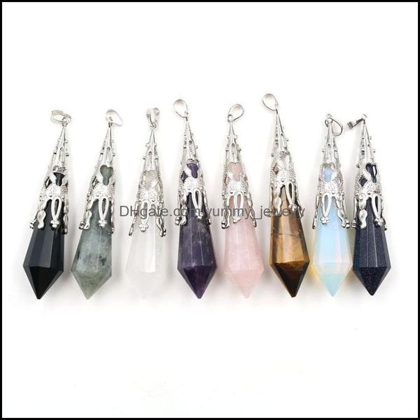 pendant necklaces pendants jewelry hexagonal prisms natural crystal energy stone obsidian opal men and women necklace drop delivery 2021 2, Silver
pendant necklaces pendants jewelry hexagonal prisms natural crystal energy stone obsidian opal men and women necklace drop delivery 2021 2, Silver