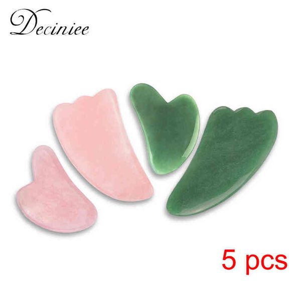 5pcs rose quartz gua sha board natural jade stone sha scraper set face massager therapy for neck body back massage tool220429
5pcs rose quartz gua sha board natural jade stone sha scraper set face massager therapy for neck body back massage tool220429
