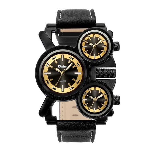 wristwatches punk style men watches oulm 1167 retro male quartz watch unique 3 time zone clock leather man military wristwatchwristwatches, Slivery;brown
wristwatches punk style men watches oulm 1167 retro male quartz watch unique 3 time zone clock leather man military wristwatchwristwatches, Slivery;brown