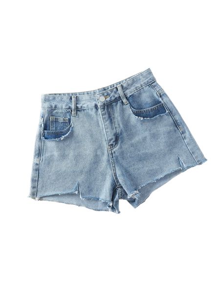 raw cut split hem denim shorts w038#, White;black
raw cut split hem denim shorts w038#, White;black