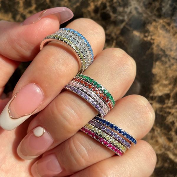 with box designer ring 925 sterling silver single row colorful 5a cubic zirconia white blue green pink love ring for woman wedding rings eng, Slivery;golden
with box designer ring 925 sterling silver single row colorful 5a cubic zirconia white blue green pink love ring for woman wedding rings eng, Slivery;golden