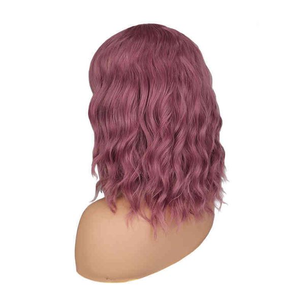 qqxcaiw short water wave wigs for women american style purple pink natural heat ristant synthetic hair wig with pony, Golden;white
qqxcaiw short water wave wigs for women american style purple pink natural heat ristant synthetic hair wig with pony, Golden;white
