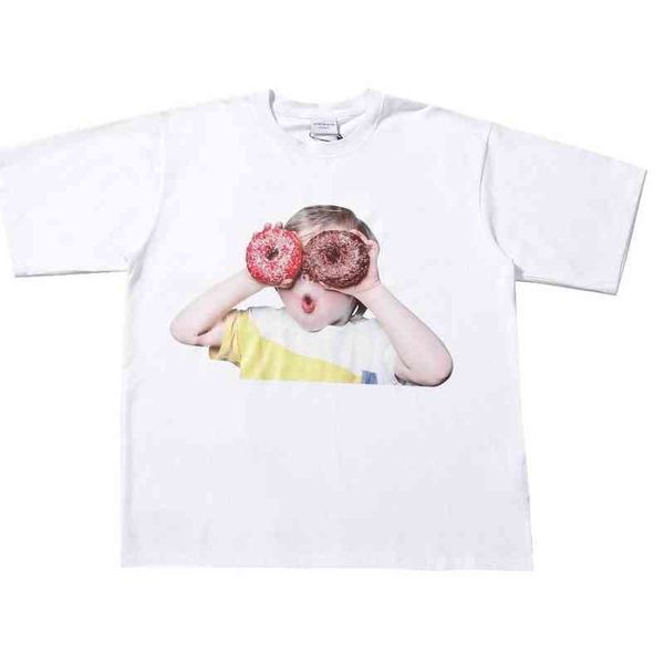 22 spring and summer new fashion br adlv men's women's donuts pure cotton short sleeve subverse half lovers version 3 t-shirt fash, White;black
22 spring and summer new fashion br adlv men's women's donuts pure cotton short sleeve subverse half lovers version 3 t-shirt fash, White;black