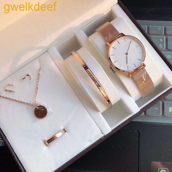 dclassic couple quartz movement watch bracelet necklace earrings ring 5-piece set full box steelbelt nylon gift first choice for high-end, Slivery;brown
dclassic couple quartz movement watch bracelet necklace earrings ring 5-piece set full box steelbelt nylon gift first choice for high-end, Slivery;brown