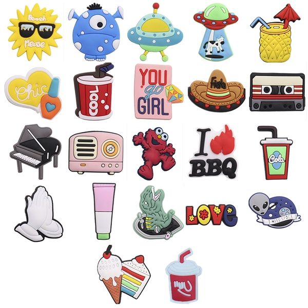 1pcs spaceship alien pvc shoe charms drinks piano angel shoe buckle decoration fit bracelets croc jibz kids gift 220713, White;pink
1pcs spaceship alien pvc shoe charms drinks piano angel shoe buckle decoration fit bracelets croc jibz kids gift 220713, White;pink