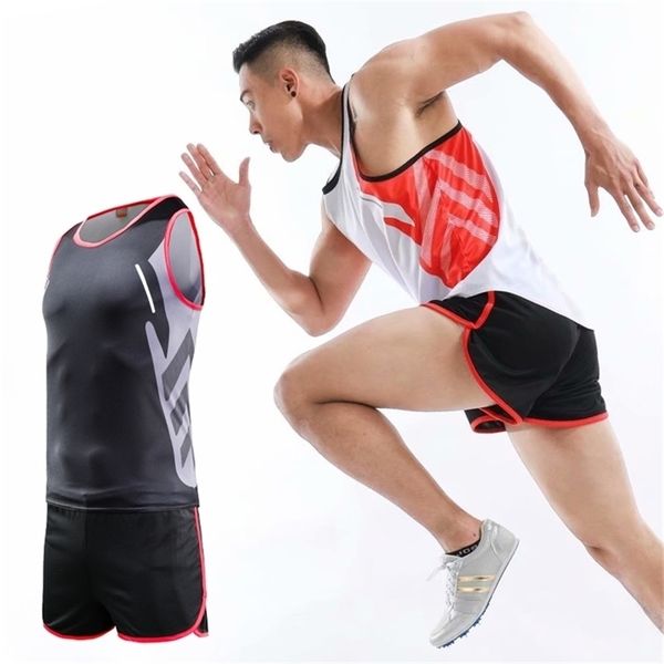 sports running suits men sprint vest and shorts quick dry prints outdoor marathon uniform track and field sets 220426, Gray
sports running suits men sprint vest and shorts quick dry prints outdoor marathon uniform track and field sets 220426, Gray