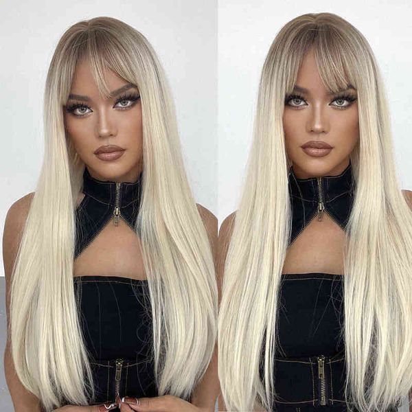 nxy wigs new style qi bangs gradient gray long straight hair chemical fiber high temperature silk fashion head cover 220527, Black
nxy wigs new style qi bangs gradient gray long straight hair chemical fiber high temperature silk fashion head cover 220527, Black