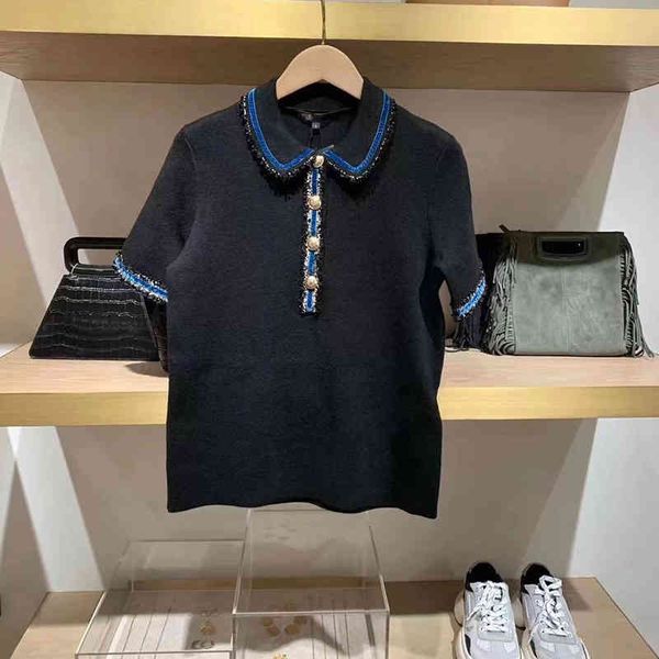 women's knits & tees family french minority knitwear 20 autumn and winter versatile small fragrance short sleeve polo collar female, White
women's knits & tees family french minority knitwear 20 autumn and winter versatile small fragrance short sleeve polo collar female, White