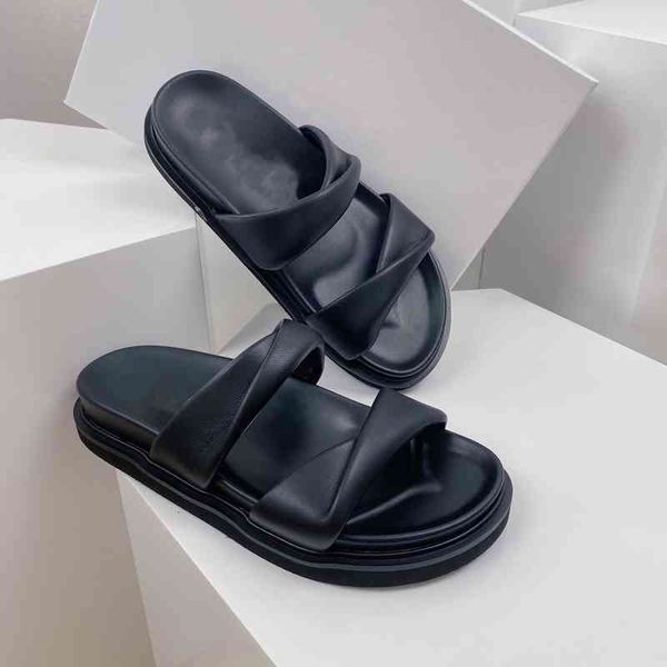 slippers women's leather summer shoes outdoor slippers open flat shallow sole series, Black
slippers women's leather summer shoes outdoor slippers open flat shallow sole series, Black