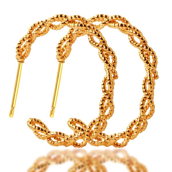 14k gold plated simple design fashion c shape stud women's jewelry minimalist dainty hoop earrings girls, Golden;silver
14k gold plated simple design fashion c shape stud women's jewelry minimalist dainty hoop earrings girls, Golden;silver
