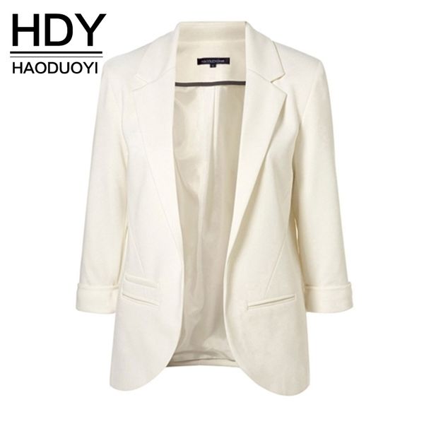 hdy haoduoyi spring autumn slim fit women formal jackets office work open front notched ladies blazer coat fashion y200107, White;black
hdy haoduoyi spring autumn slim fit women formal jackets office work open front notched ladies blazer coat fashion y200107, White;black
