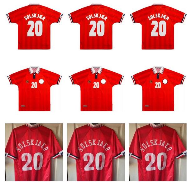 1998 retro soccer jersey home red 98 99 00 norge tore andre flo berg solskjaer bjornebye ronny johnsen norwegia 1999 vintage classic footbal, Black;yellow
1998 retro soccer jersey home red 98 99 00 norge tore andre flo berg solskjaer bjornebye ronny johnsen norwegia 1999 vintage classic footbal, Black;yellow