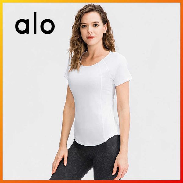 alo yoga women's t-shirt breathable mesh yoga running fitness clothes sports short sleeve workout training 02216, White;red
alo yoga women's t-shirt breathable mesh yoga running fitness clothes sports short sleeve workout training 02216, White;red