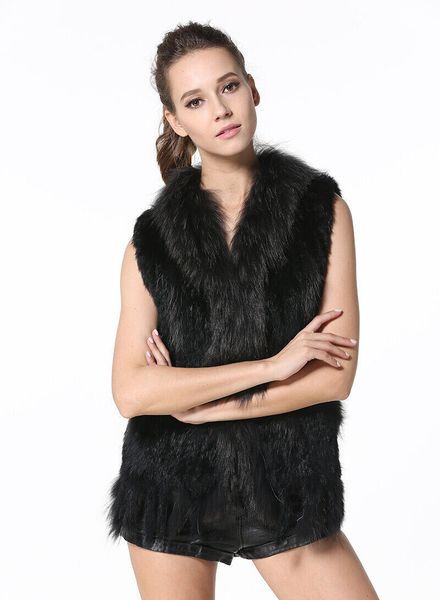women real rabbit vest shawls gilets raccoon fur collar waistcoat tassel pockets fit bust within 100cm length 55cm, Blue;gray
women real rabbit vest shawls gilets raccoon fur collar waistcoat tassel pockets fit bust within 100cm length 55cm, Blue;gray