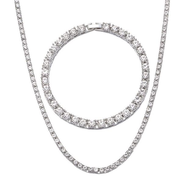 chains hip hop 3/4/5mm bling iced out 1 row 2pcs tennis chain + cz rhinestone stone necklaces for women men choker jewelry, Silver
chains hip hop 3/4/5mm bling iced out 1 row 2pcs tennis chain + cz rhinestone stone necklaces for women men choker jewelry, Silver