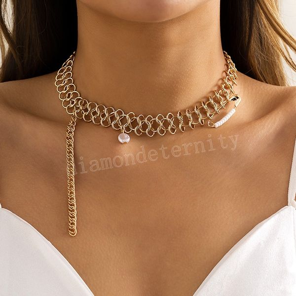 exaggerated statement short collar clavicle chain choker necklace for women long chains tassel pendant pearls jewelry, Golden;silver
exaggerated statement short collar clavicle chain choker necklace for women long chains tassel pendant pearls jewelry, Golden;silver