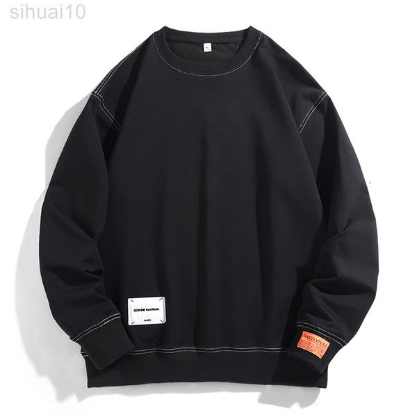 autumn mens casual sweatshirts o-neck long sleeve cotton men bottoming shirt loose solid color sweatshirt pullover l220730, Black
autumn mens casual sweatshirts o-neck long sleeve cotton men bottoming shirt loose solid color sweatshirt pullover l220730, Black