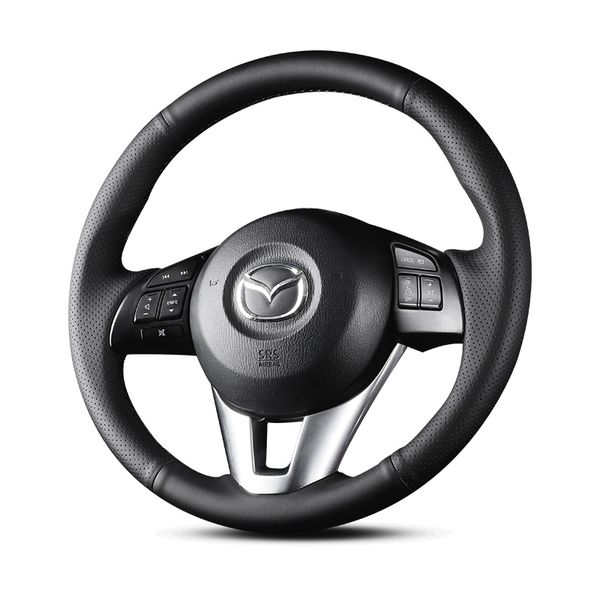 black leather hand-stitched steering wheel cover for mazda onxela 2014 15 2017 atenza cx-4 cx-5
black leather hand-stitched steering wheel cover for mazda onxela 2014 15 2017 atenza cx-4 cx-5