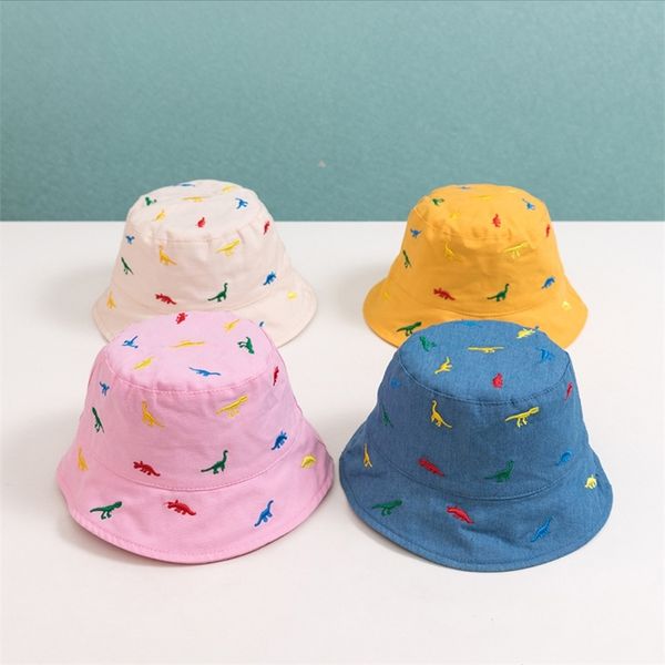 bucket hats cartoon dinosaur embroidery kids children panama caps for summer outdoor toddler boys girls soft sun hat 220615, Yellow
bucket hats cartoon dinosaur embroidery kids children panama caps for summer outdoor toddler boys girls soft sun hat 220615, Yellow