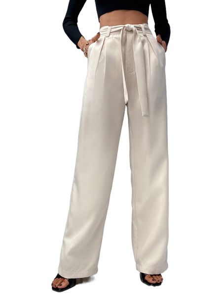 high waist belted tailored pants 13fn#, White;black
high waist belted tailored pants 13fn#, White;black