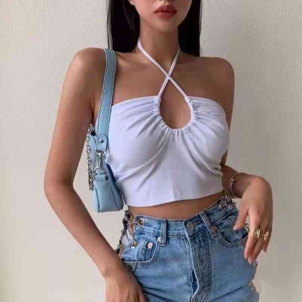 women's tanks camis 2022 neck strap vest ins fh70, White