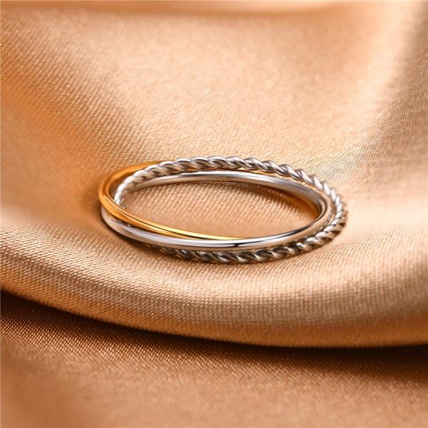 cluster rings letapi 2022 fashion gold and silver color stainless steel interlocked rope ring for women circle finger party jewelry, Golden;silver
cluster rings letapi 2022 fashion gold and silver color stainless steel interlocked rope ring for women circle finger party jewelry, Golden;silver