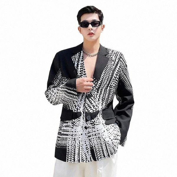 male korean streetwear vintage fashion suits coat blazer for man 2021 men's print loose casual suit blazers jacket & z0nf#, White;black
male korean streetwear vintage fashion suits coat blazer for man 2021 men's print loose casual suit blazers jacket & z0nf#, White;black