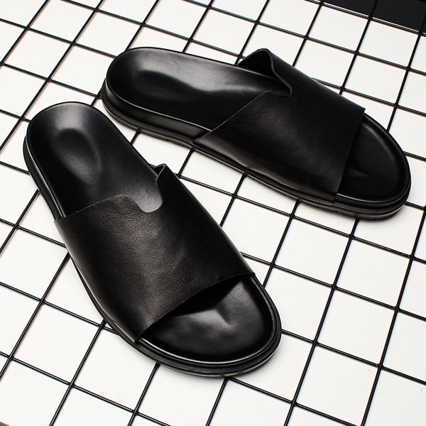 outdoor summer slippers flat heel genuine leather men slides black sandals fashion gentlemen shoes
outdoor summer slippers flat heel genuine leather men slides black sandals fashion gentlemen shoes