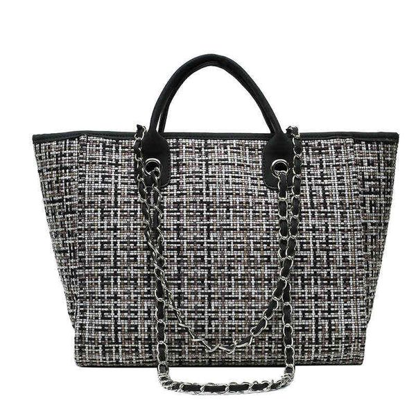 women tote bag for trend luxury shoulder strap large shopping shopper canvas chains handle handbags 220423 
women tote bag for trend luxury shoulder strap large shopping shopper canvas chains handle handbags 220423