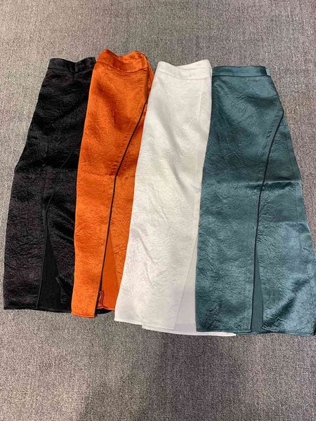 skirts spring / summer solid color high waist acetacid fabrwrinkle design feeling hem split a-shaped skirt for women, Black
skirts spring / summer solid color high waist acetacid fabrwrinkle design feeling hem split a-shaped skirt for women, Black