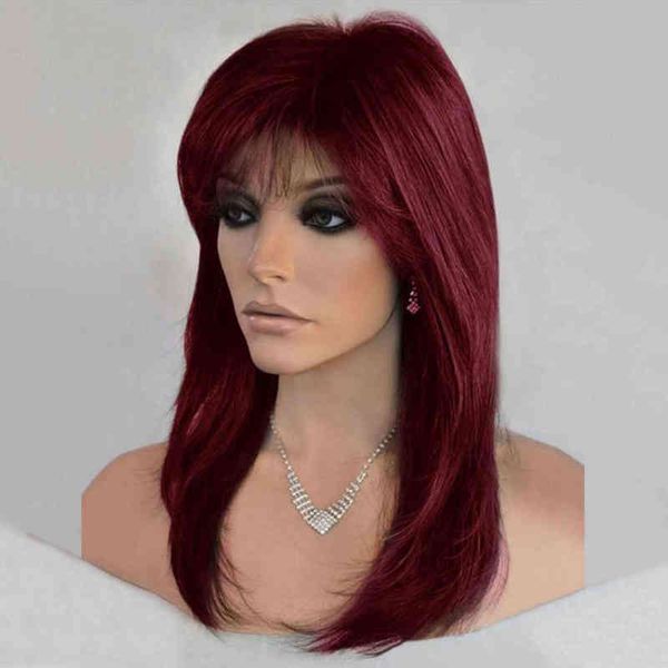 w fashion women long straight synthetic wigs for natural wave wig with bang cosplay party heat resistant hair 220622, Black
w fashion women long straight synthetic wigs for natural wave wig with bang cosplay party heat resistant hair 220622, Black