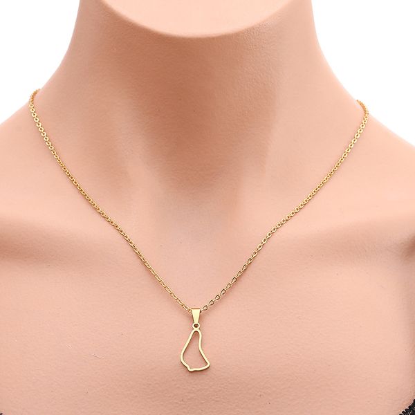 europe and the united states stainless steel barbados map pendant necklace, Silver
europe and the united states stainless steel barbados map pendant necklace, Silver