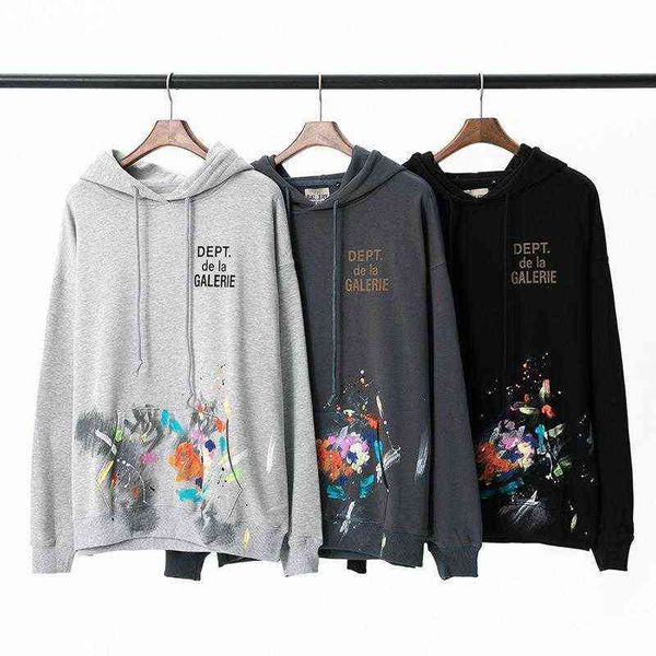 men hoodies for designer hip hop los angeles dept hand painted graffiti splash ink old letters printed cotton terry hoodie, Black
men hoodies for designer hip hop los angeles dept hand painted graffiti splash ink old letters printed cotton terry hoodie, Black