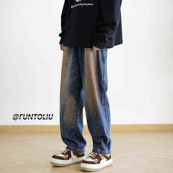 4 colors baggy jeans men fashion retro pocket cargo jeans men streetwear hip hop loose straight denim pants mens trousers -2xl t220726, Blue
4 colors baggy jeans men fashion retro pocket cargo jeans men streetwear hip hop loose straight denim pants mens trousers -2xl t220726, Blue