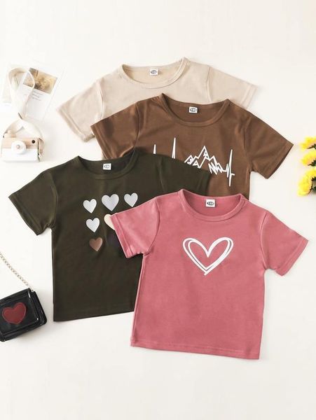 toddler girls 4pcs heart print t-shirt she, Blue
toddler girls 4pcs heart print t-shirt she, Blue