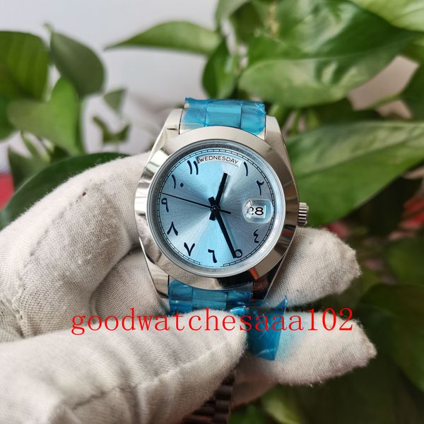 excellent men watch 228206 40mm ice green arabic numerals 2813 movement slim watch stainless steel bracelet automatic outdoor watches, Slivery;brown
excellent men watch 228206 40mm ice green arabic numerals 2813 movement slim watch stainless steel bracelet automatic outdoor watches, Slivery;brown