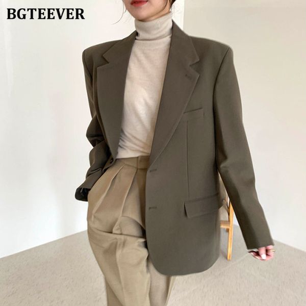 elegant notched collar solid women jackets long sleeve single-breasted female blazer 2021 autumn winter outwear, White;black
elegant notched collar solid women jackets long sleeve single-breasted female blazer 2021 autumn winter outwear, White;black