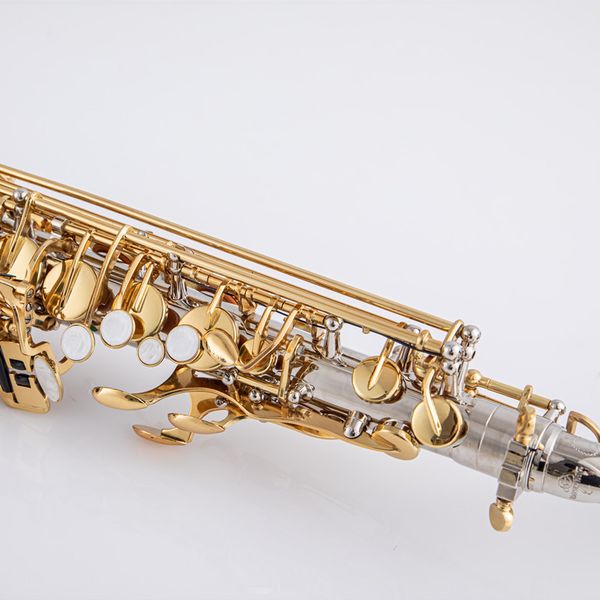 brand new a-wo37 alto saxophone nickel plated gold key professional sax mouthpiece with case and accessories
brand new a-wo37 alto saxophone nickel plated gold key professional sax mouthpiece with case and accessories