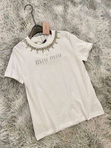 women's t-shirt designer chaopai 22ss early spring new neckline nail bead decorative printing old hole white short sleeve t-shirt 70z7
women's t-shirt designer chaopai 22ss early spring new neckline nail bead decorative printing old hole white short sleeve t-shirt 70z7